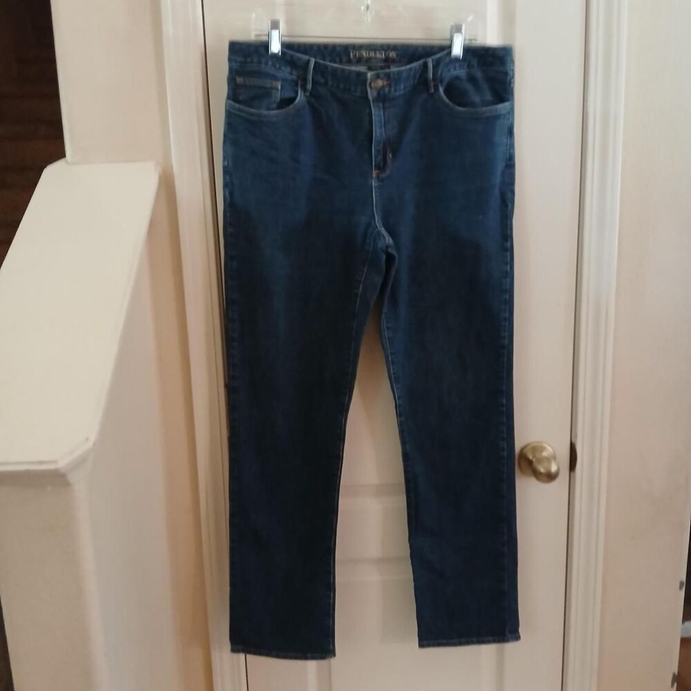 Y2K Vintage Pendleton Dark Wash Straight Leg Denim Jeans 14 Capsule Wardrobe